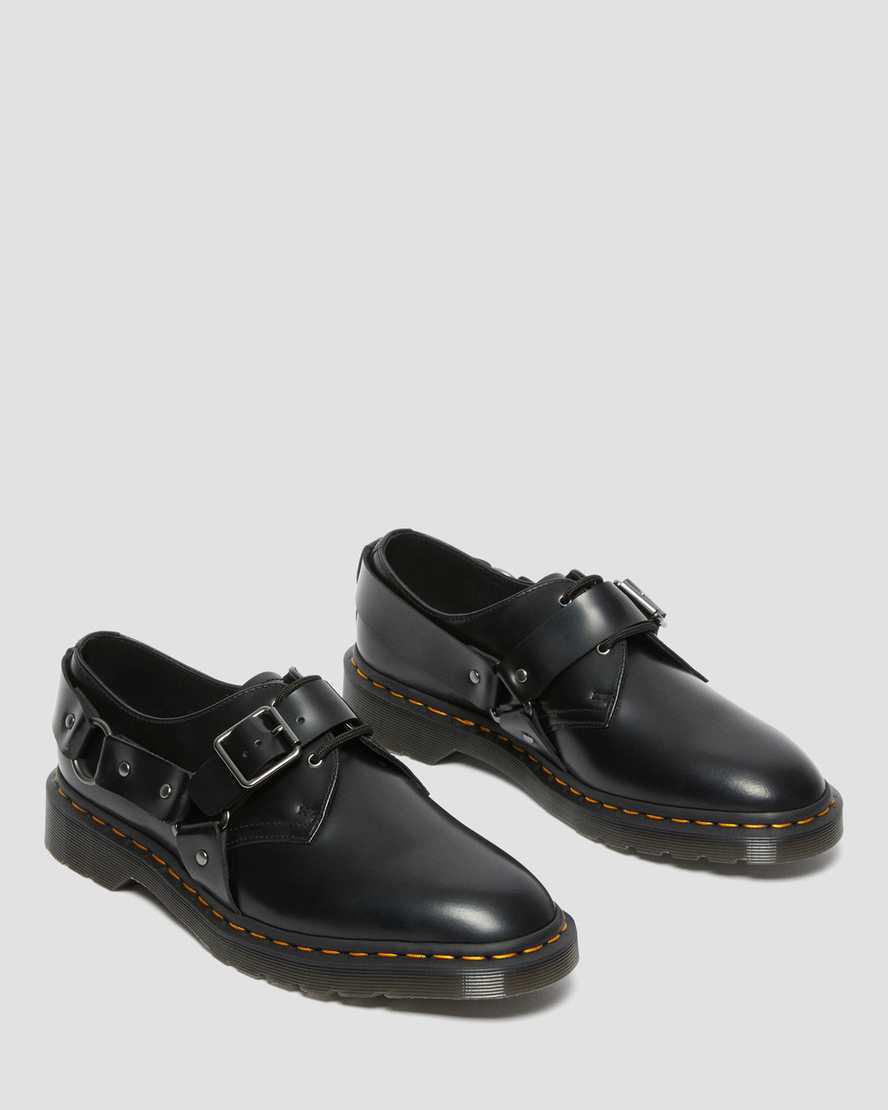 Zapatos Oxford Dr Martens Henree Polished Smooth Leather Buckle Hombre Negras  España |  89462-OWYM