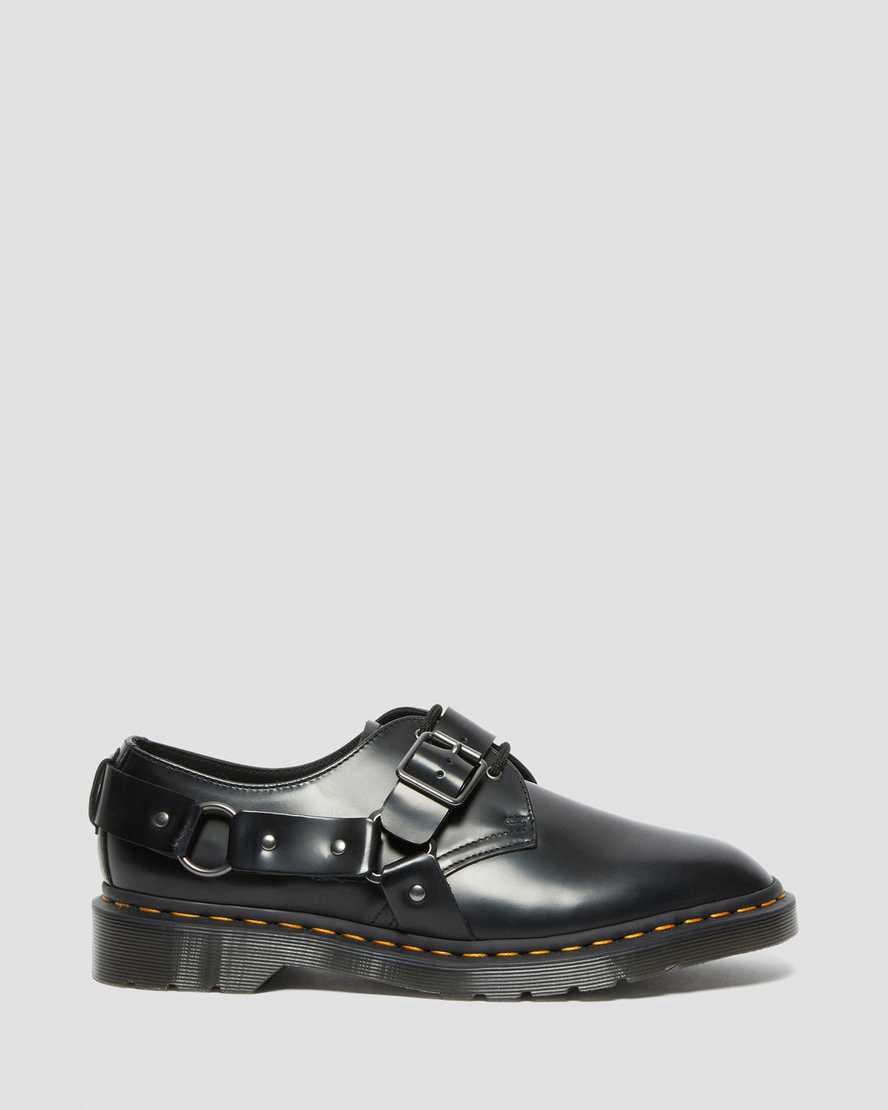 Zapatos Oxford Dr Martens Henree Polished Smooth Leather Buckle Hombre Negras  España |  89462-OWYM