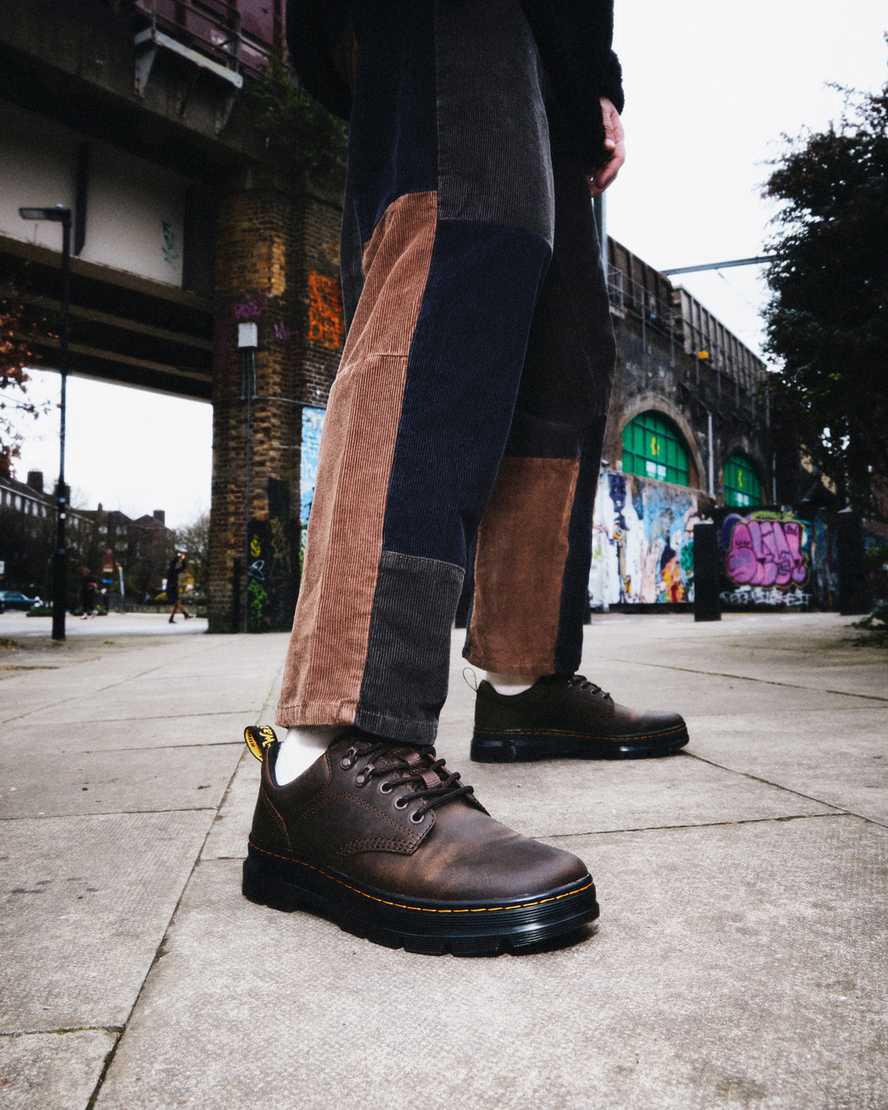 Zapatos Oxford Dr Martens Reeder Crazy Horse Leather Utility Hombre Marrones Oscuro  España |  06214-HPWB
