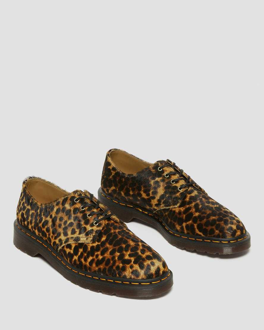 Zapatos Oxford Dr Martens Smiths Hair On Leopard Print Dress Mujer Multicolor  España |  03257-JAEO