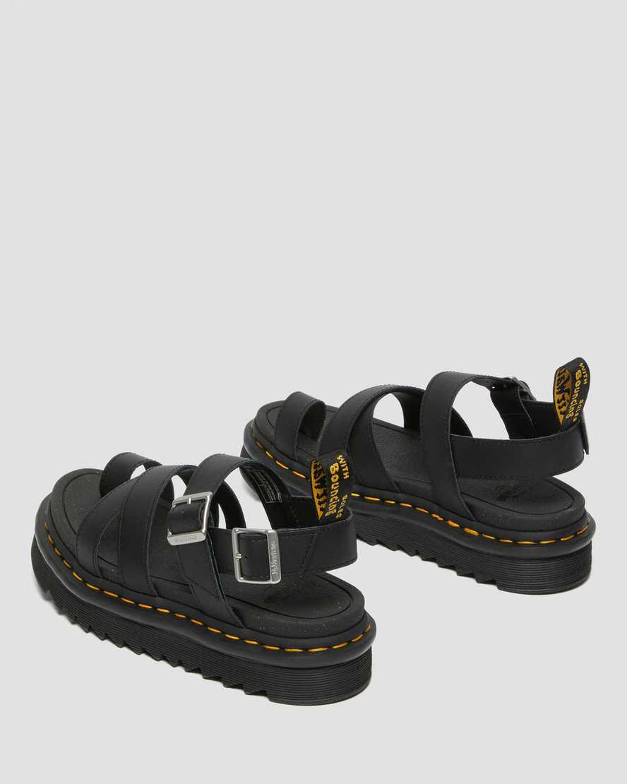 Sandalias De Gladiador Dr Martens Avry Hydro Leather Strap Mujer Negras  España |  04721-FVXS
