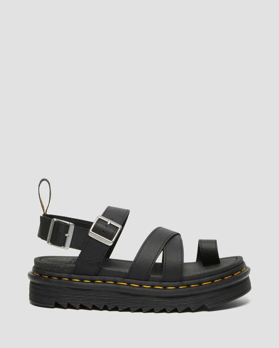 Sandalias De Gladiador Dr Martens Avry Hydro Leather Strap Mujer Negras  España |  04721-FVXS
