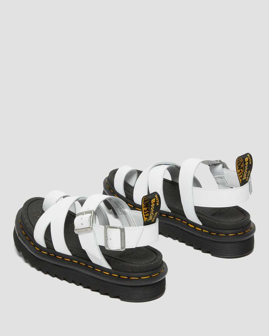 Sandalias De Gladiador Dr Martens Avry Hydro Leather Strap Mujer Blancas  España |  74958-UBOX