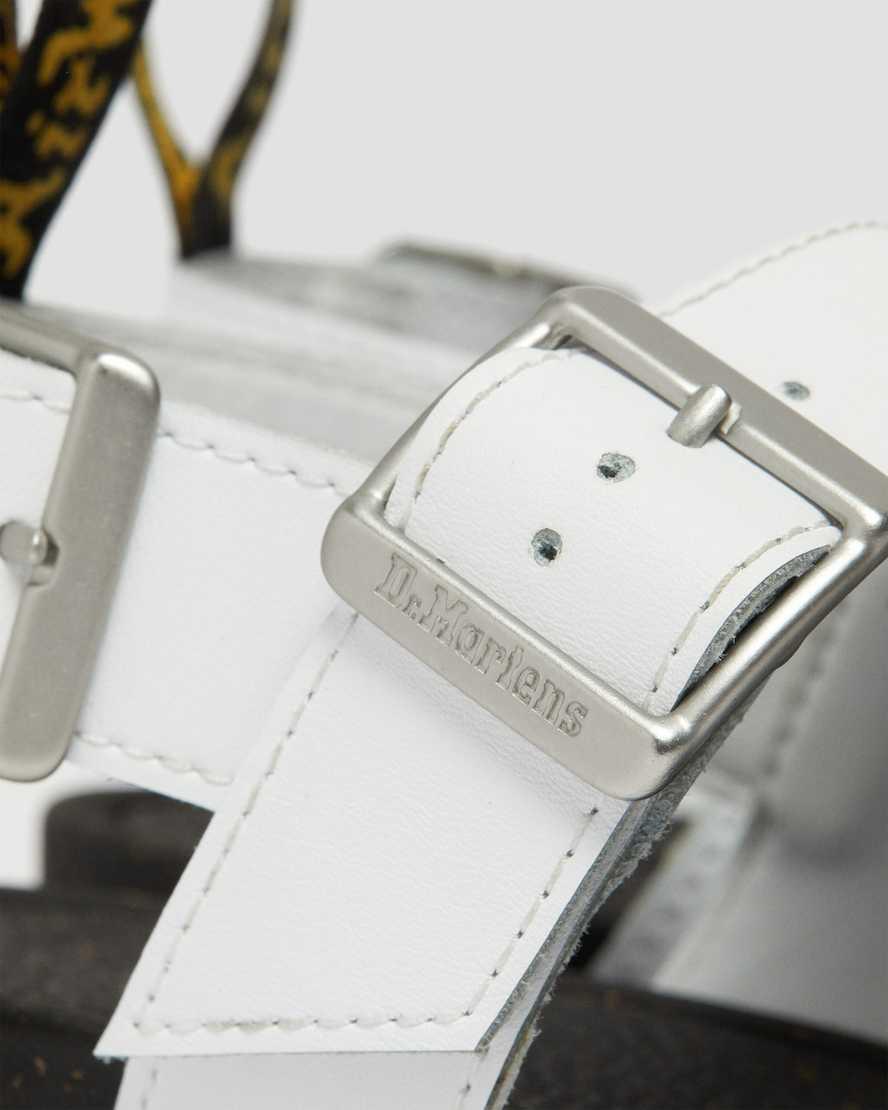 Sandalias De Gladiador Dr Martens Avry Hydro Leather Strap Mujer Blancas  España |  74958-UBOX