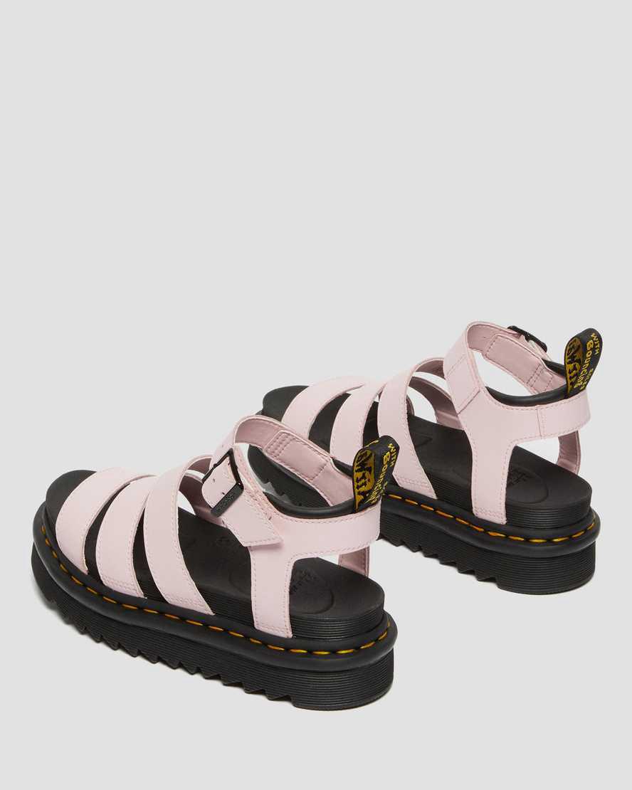 Sandalias De Gladiador Dr Martens Blaire Hydro Leather Strap Mujer Rosas  España |  17469-NMRB