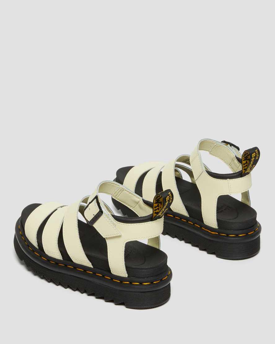 Sandalias De Gladiador Dr Martens Blaire Hydro Leather Strap Mujer Marrones Creme  España |  48276-NSQZ