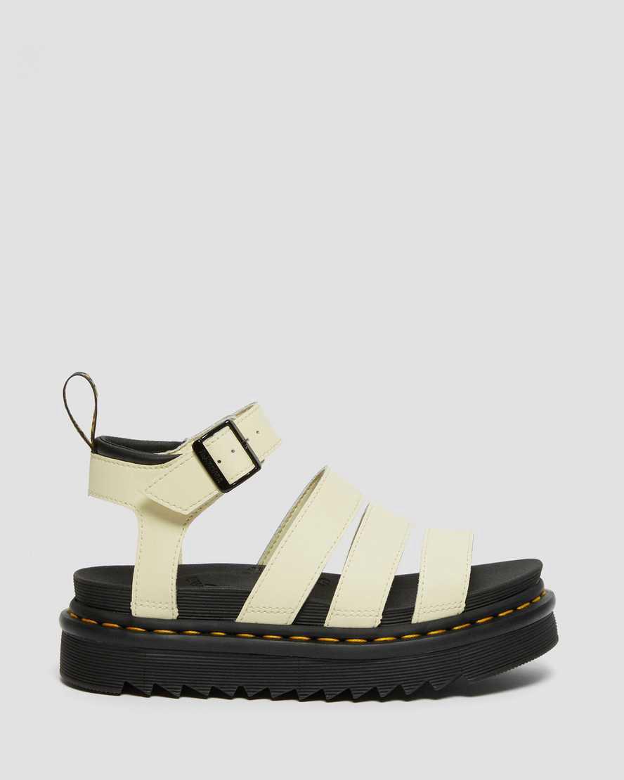 Sandalias De Gladiador Dr Martens Blaire Hydro Leather Strap Mujer Marrones Creme  España |  48276-NSQZ