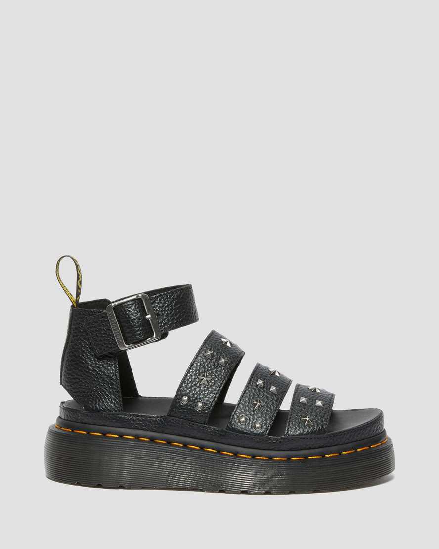 Sandalias De Gladiador Dr Martens Clarissa Milled Nappa Platform Strap Mujer Negras  España |  03684-ZQWU