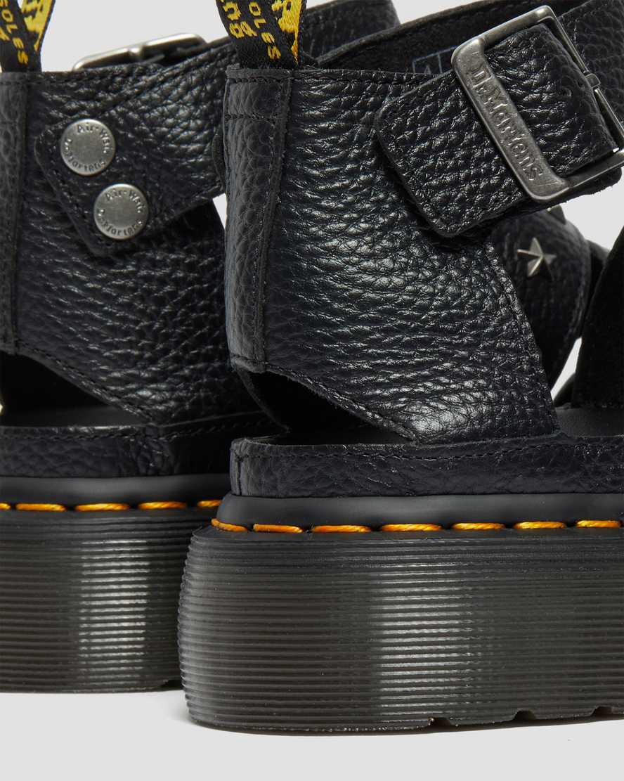 Sandalias De Gladiador Dr Martens Clarissa Milled Nappa Platform Strap Mujer Negras  España |  03684-ZQWU