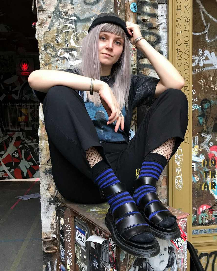 Sandalias De Gladiador Dr Martens Clarissa II Leather Strap Mujer Negras  España |  08732-RSLT