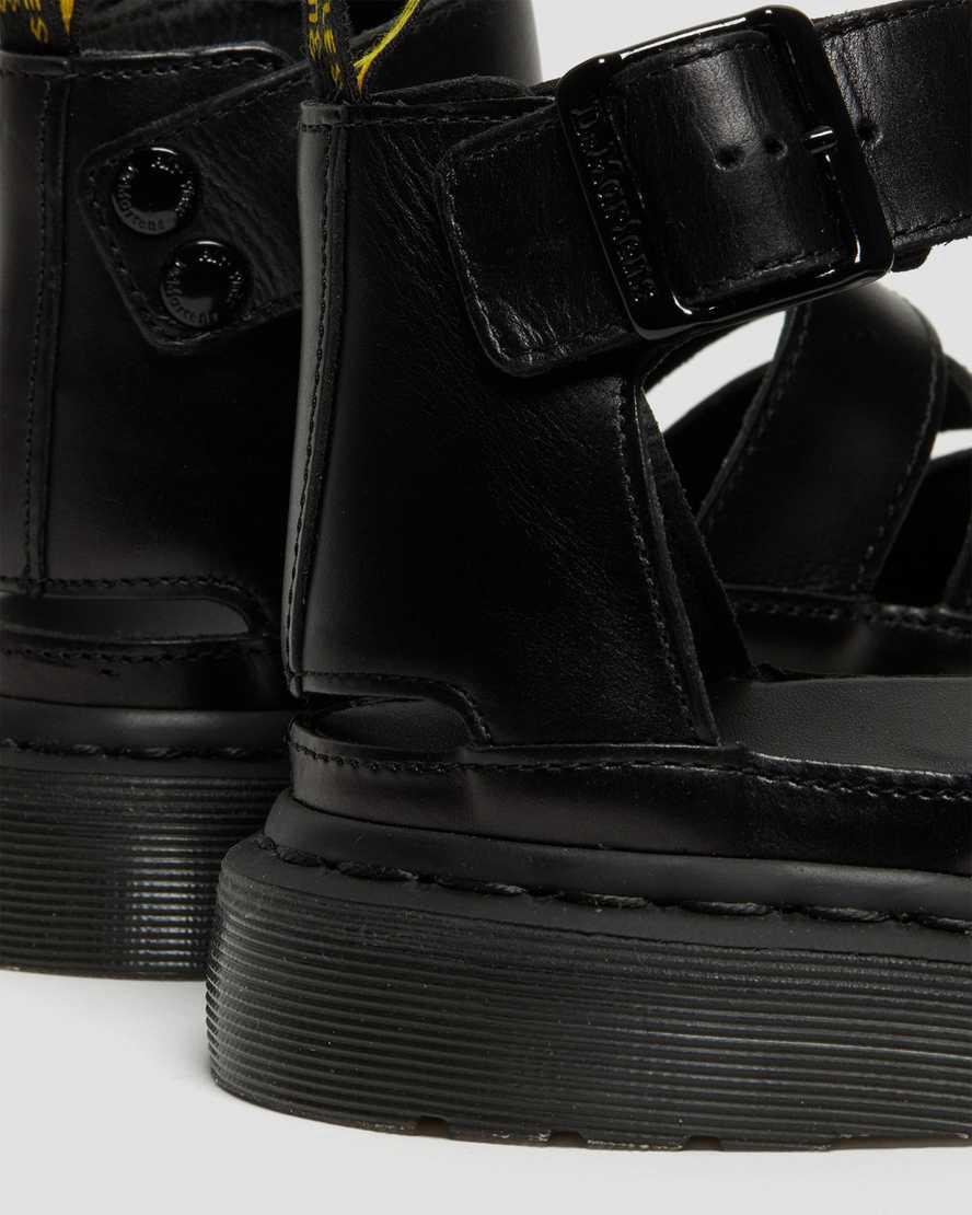 Sandalias De Gladiador Dr Martens Clarissa II Leather Strap Mujer Negras  España |  08732-RSLT