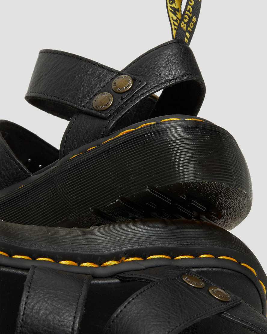 Sandalias De Gladiador Dr Martens Gryphon Platform Mujer Negras  España |  57620-KQSC