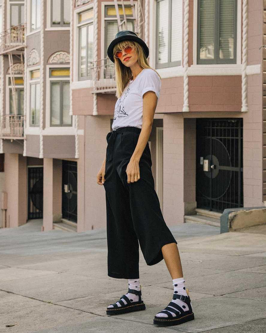 Sandalias De Gladiador Dr Martens Vegan Blaire Felix Mujer Negras  España |  89701-JNDU