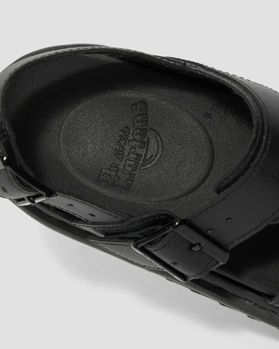 Sandalias De Gladiador Dr Martens Voss Leather Strap Mujer Negras  España |  26845-SVHO