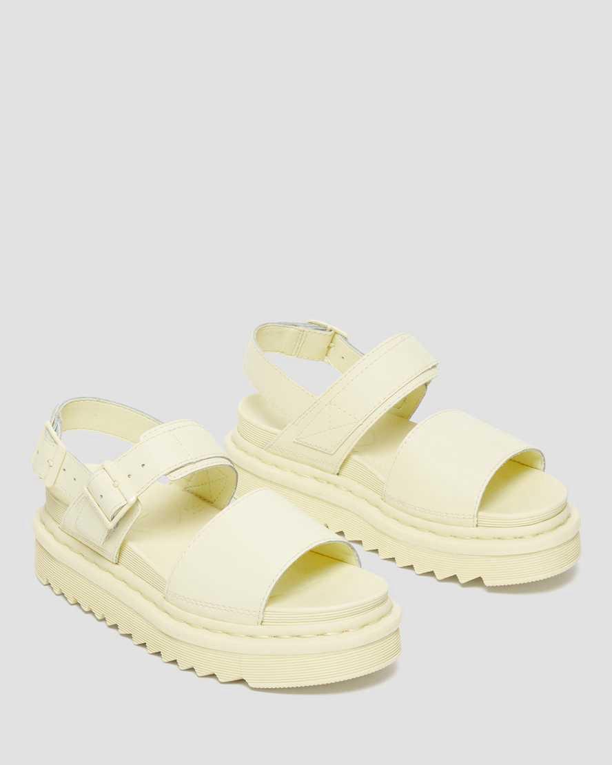 Sandalias De Gladiador Dr Martens Voss Leather Strap Mujer Marrones Creme  España |  45612-KMVB