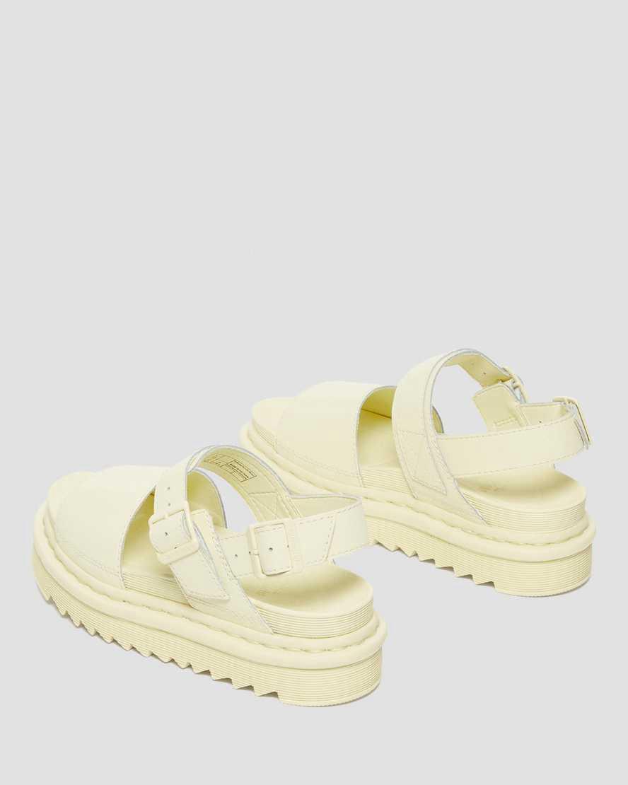 Sandalias De Gladiador Dr Martens Voss Leather Strap Mujer Marrones Creme  España |  45612-KMVB