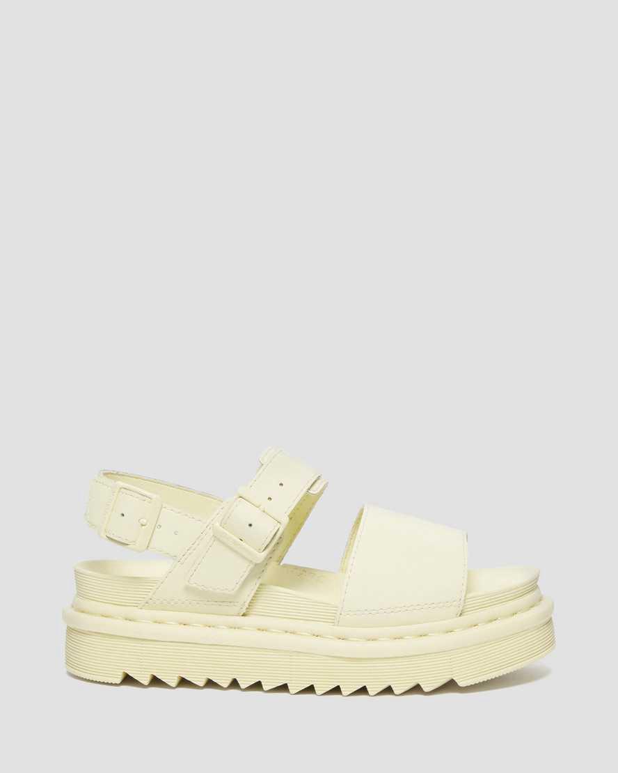 Sandalias De Gladiador Dr Martens Voss Leather Strap Mujer Marrones Creme  España |  45612-KMVB