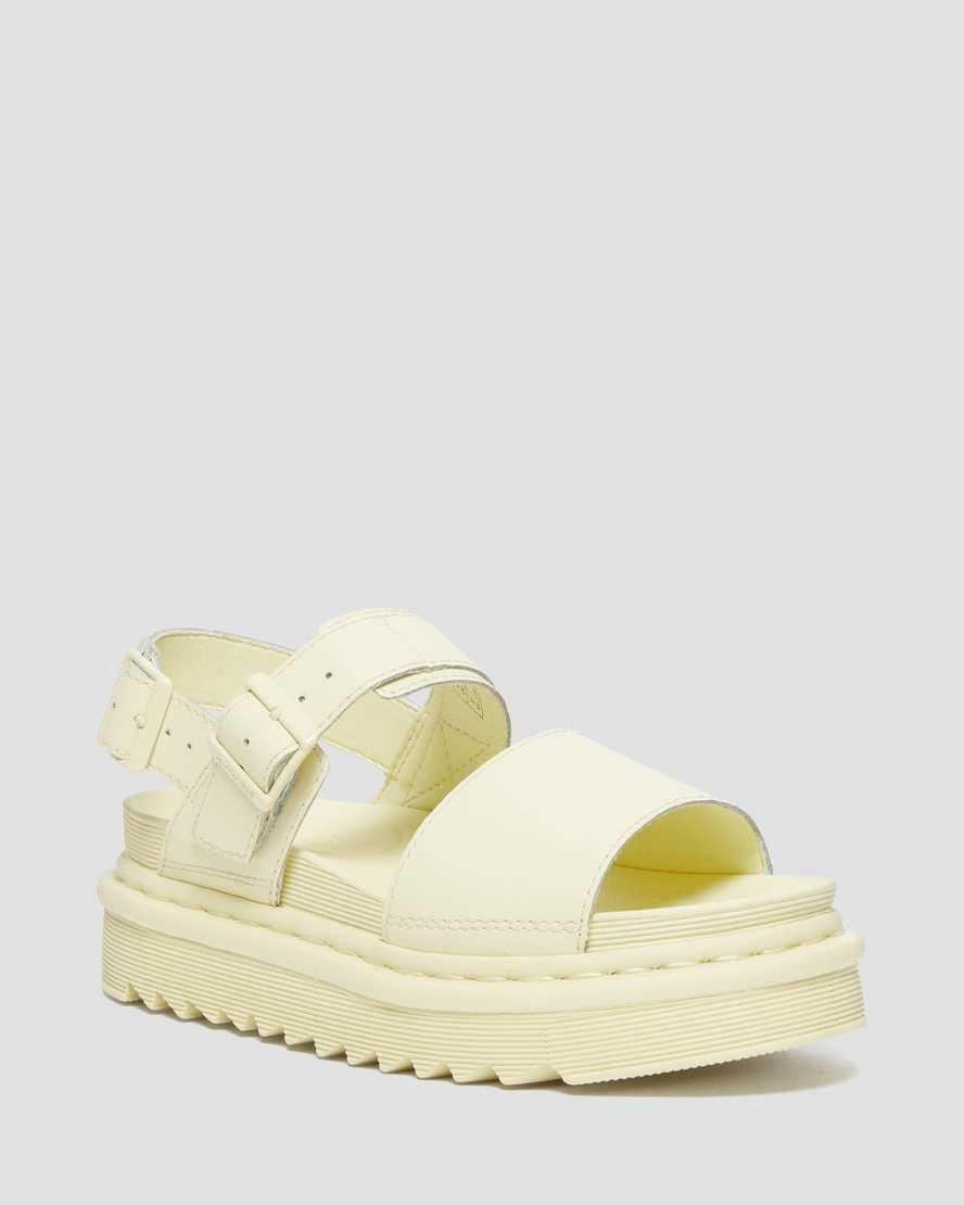 Sandalias De Gladiador Dr Martens Voss Leather Strap Mujer Marrones Creme  España |  45612-KMVB