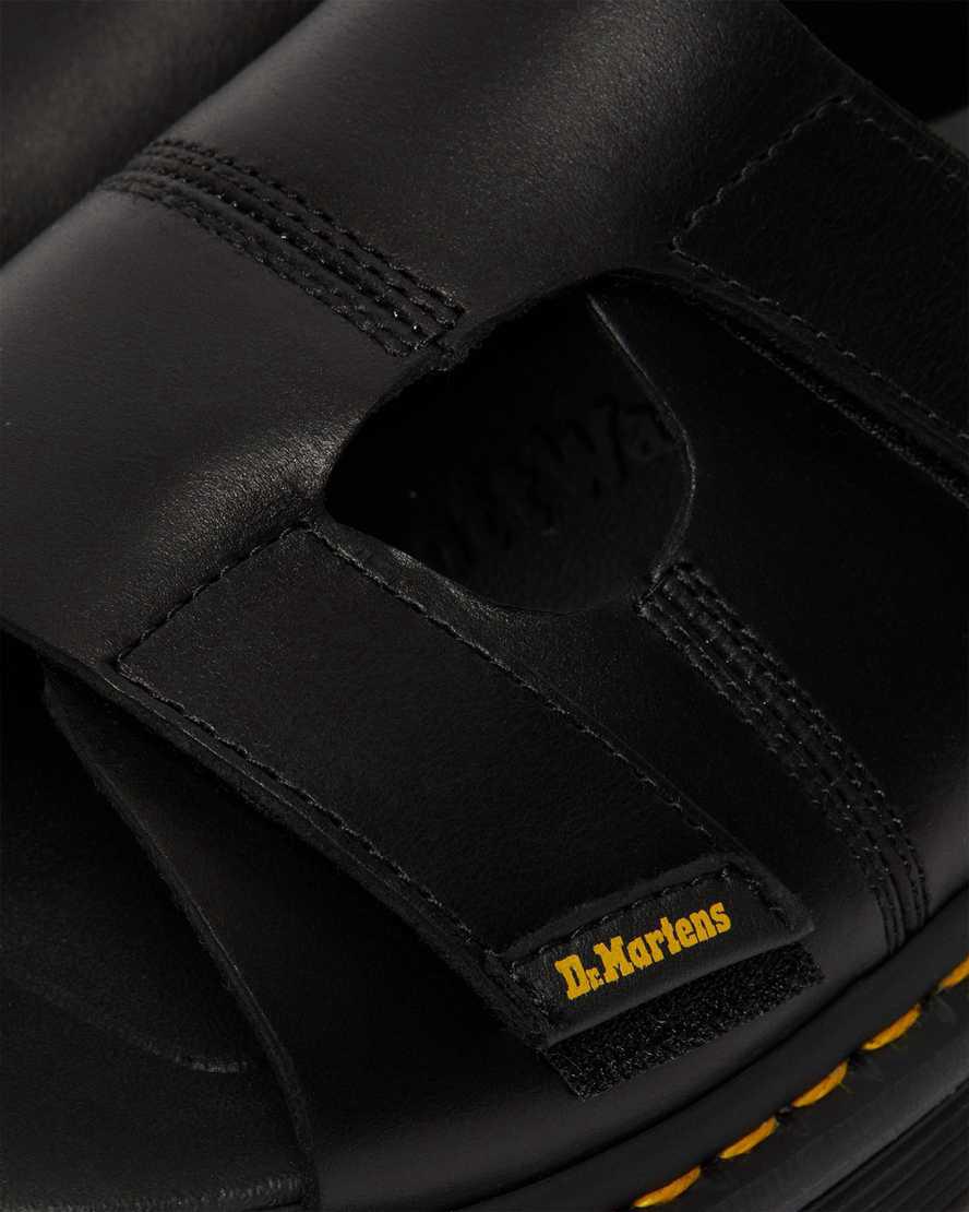 Sandalias Dr Martens Daxton Leather Slide Hombre Negras  España |  21398-WKBO