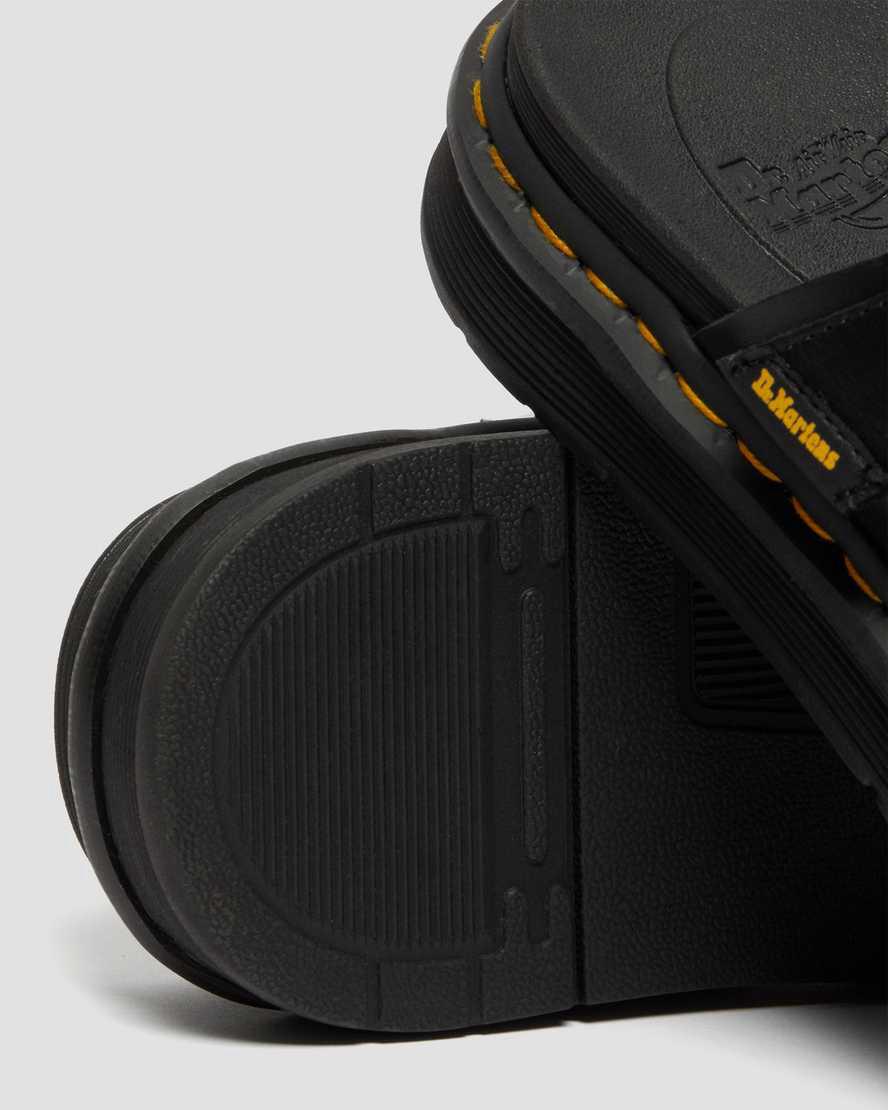 Sandalias Dr Martens Daxton Leather Slide Hombre Negras  España |  21398-WKBO