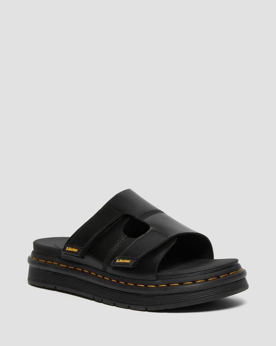 Sandalias Dr Martens Daxton Leather Slide Hombre Negras  España |  21398-WKBO