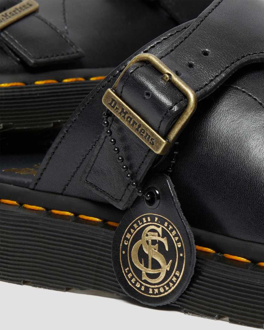 Sandalias Dr Martens Dayne Made in England Leather Slide Hombre Negras  España |  48126-QXDL