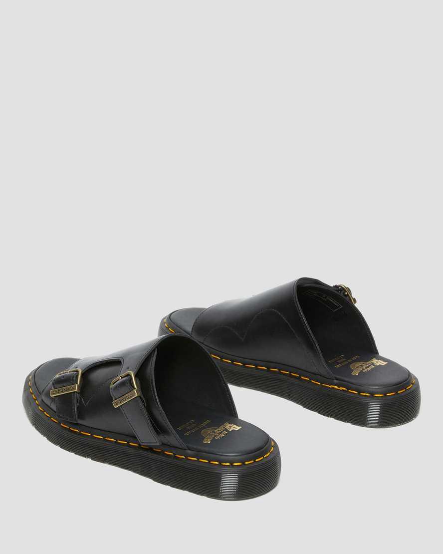 Sandalias Dr Martens Dayne Made in England Leather Slide Hombre Negras  España |  48126-QXDL