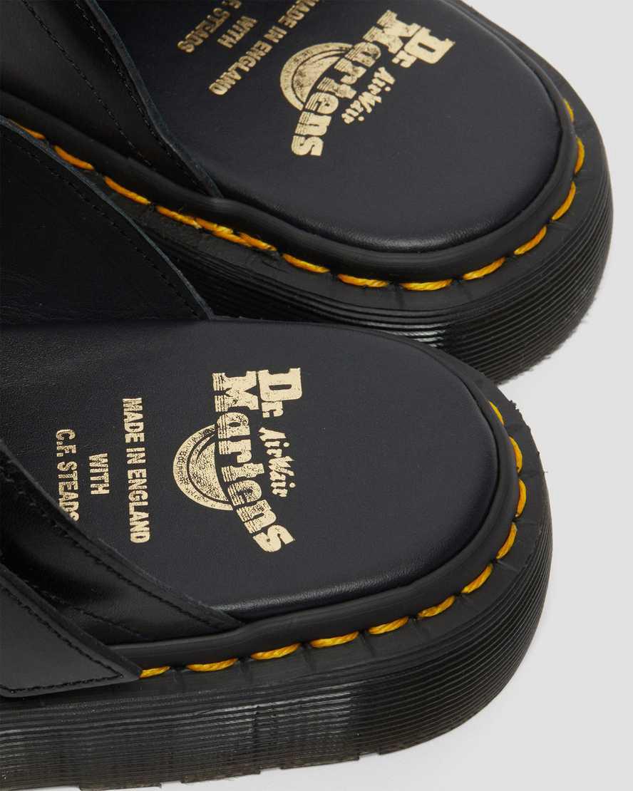 Sandalias Dr Martens Dayne Made in England Leather Slide Hombre Negras  España |  48126-QXDL