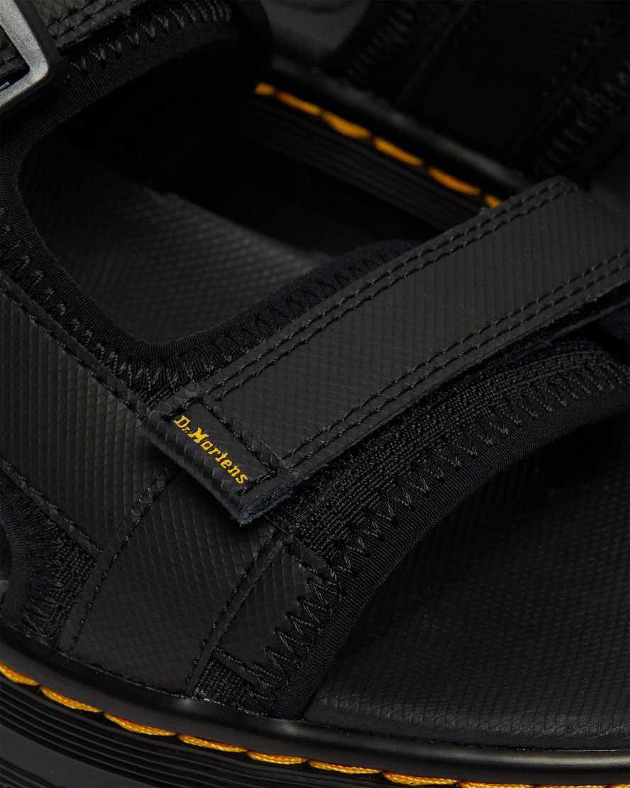 Sandalias Dr Martens Forster Webbing Hombre Negras  España |  28619-BGTE
