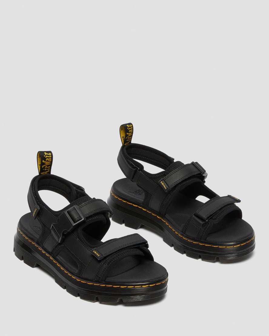 Sandalias Dr Martens Forster Webbing Hombre Negras  España |  28619-BGTE