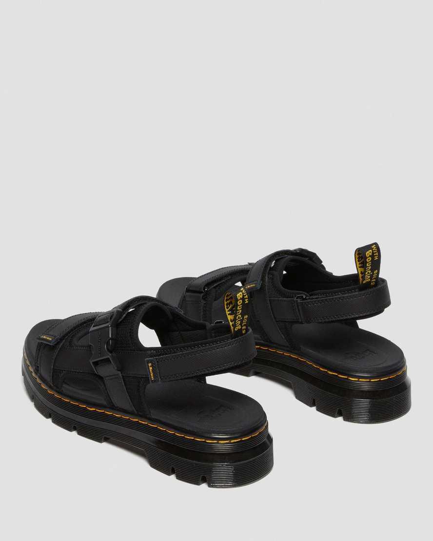 Sandalias Dr Martens Forster Webbing Hombre Negras  España |  28619-BGTE