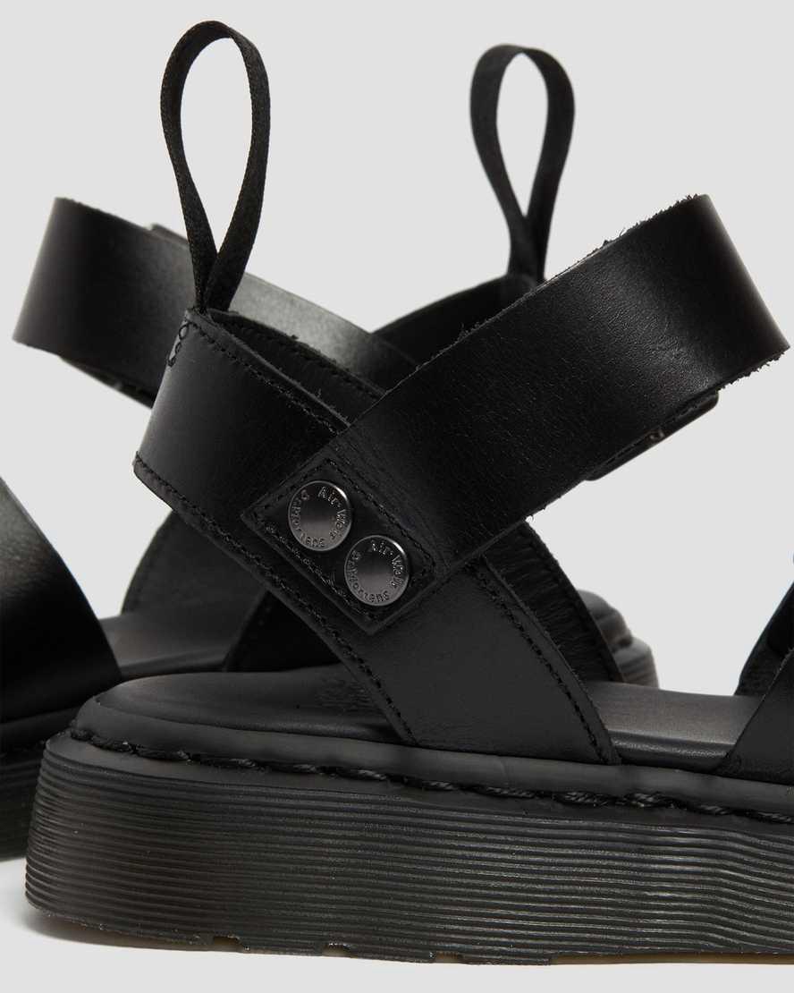Sandalias Dr Martens Gryphon Brando Leather Gladiator Hombre Negras  España |  51362-PGQL
