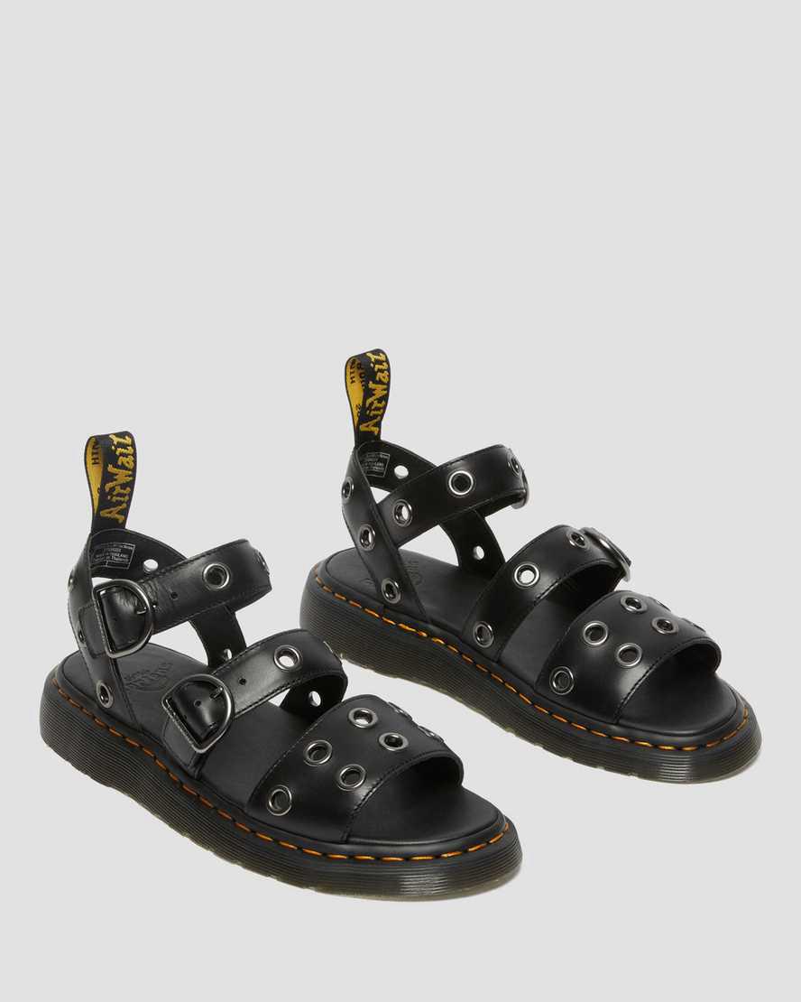 Sandalias Dr Martens Gryphon Hardware Brando Leather Hombre Negras  España |  91680-AVQT