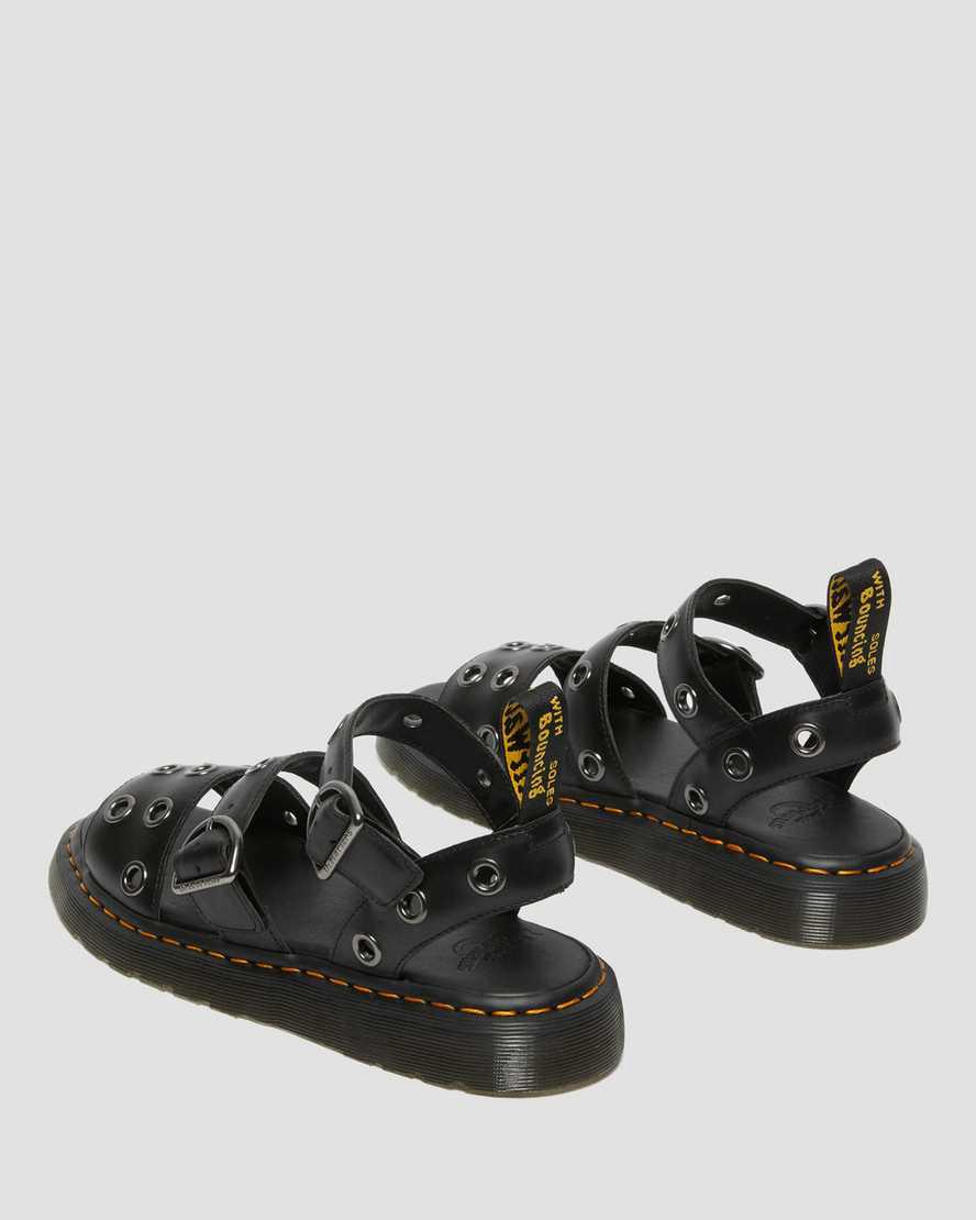Sandalias Dr Martens Gryphon Hardware Brando Leather Hombre Negras  España |  91680-AVQT