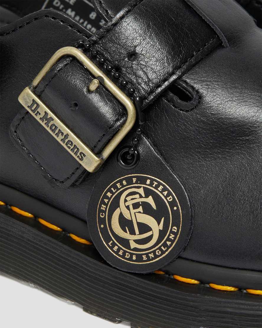 Sandalias Dr Martens Jorge Made in England Leather Slingbacks Hombre Negras  España |  47318-JFEO