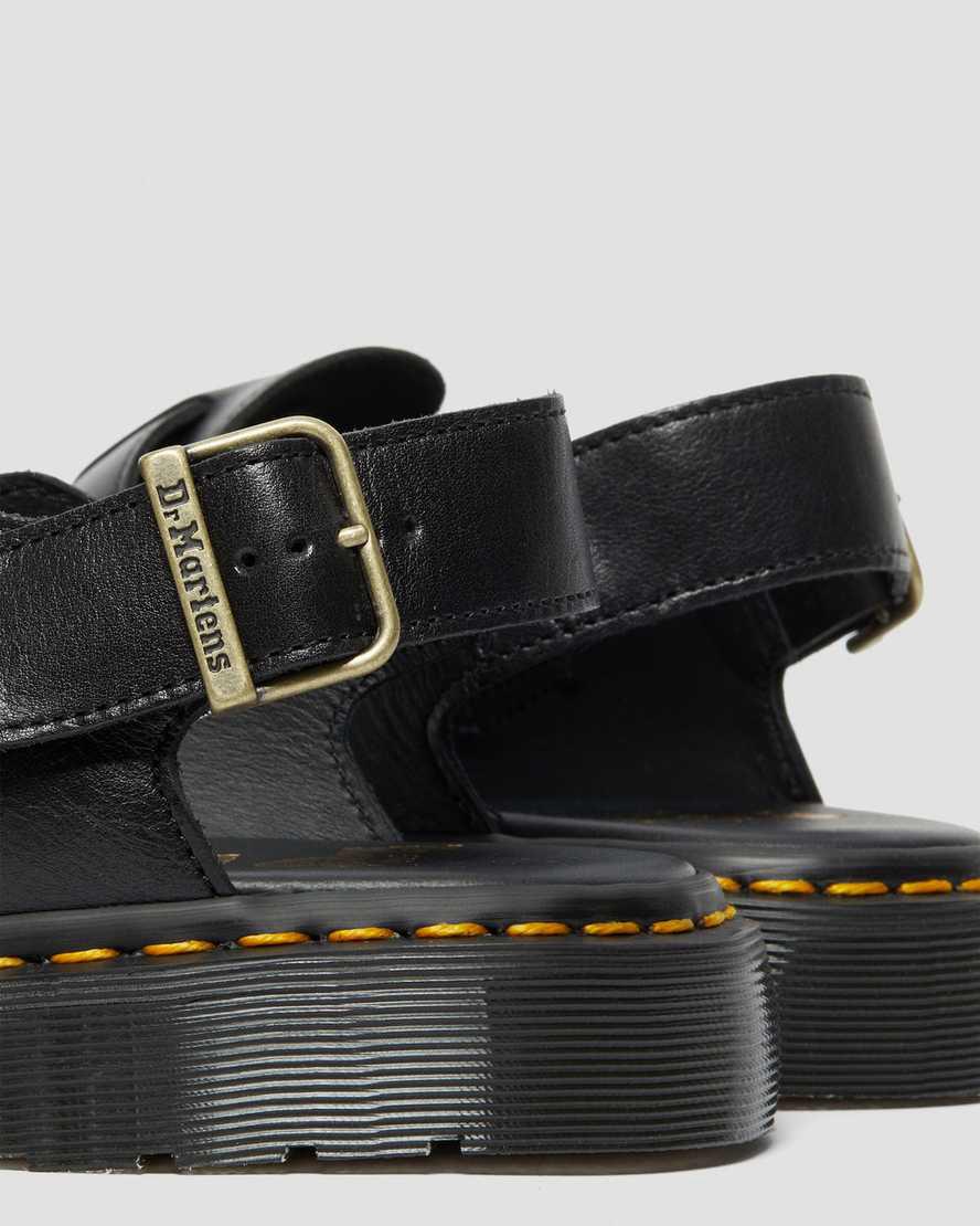 Sandalias Dr Martens Jorge Made in England Leather Slingbacks Hombre Negras  España |  47318-JFEO