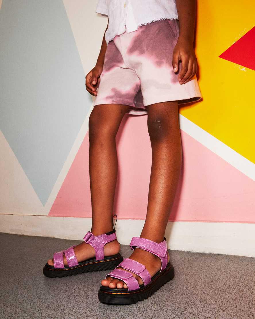 Sandalias Dr Martens Junior Klaire Glitter Niños Rosas  España |  71298-UDAZ