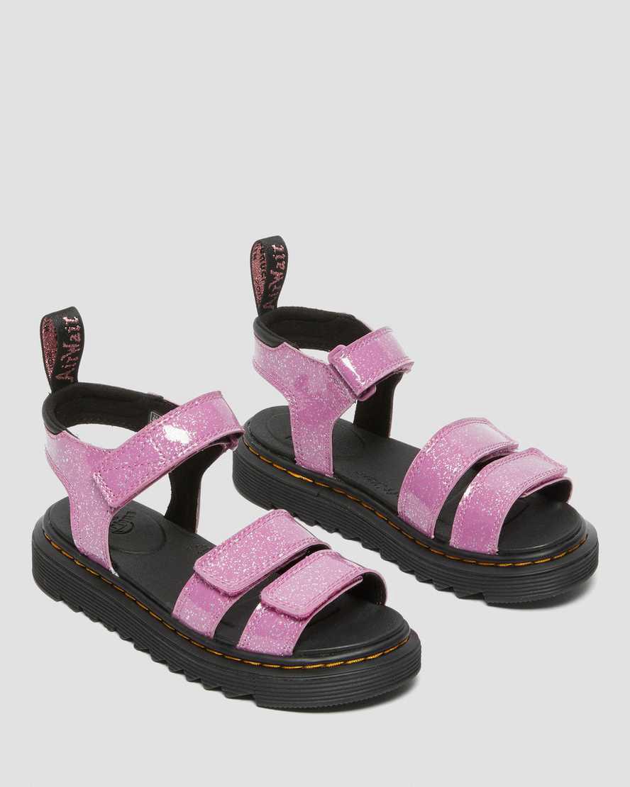 Sandalias Dr Martens Junior Klaire Glitter Niños Rosas  España |  71298-UDAZ