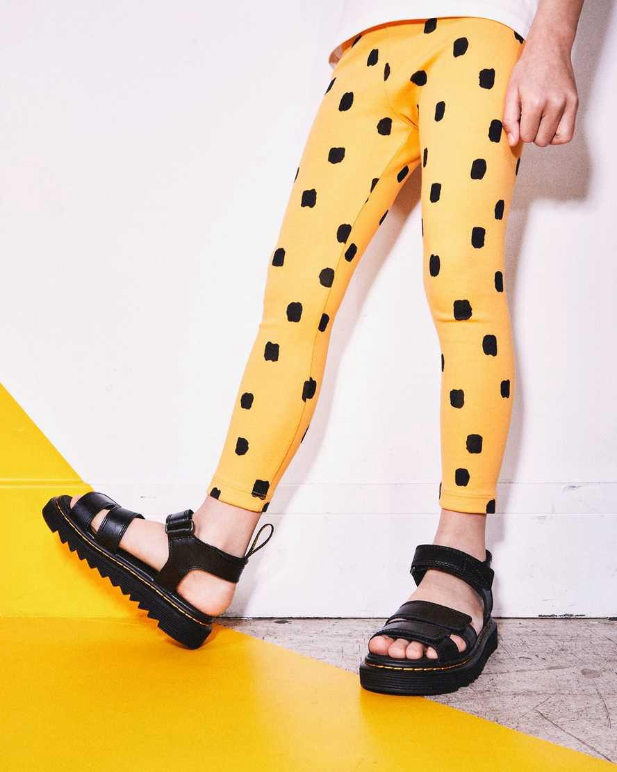 Sandalias Dr Martens Junior Klaire Leather Strap Niños Negras  España |  12589-ULCQ