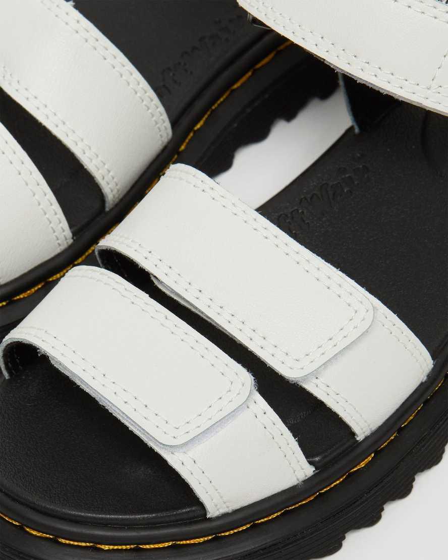 Sandalias Dr Martens Junior Klaire Leather Strap Niños Blancas  España |  82017-UELK
