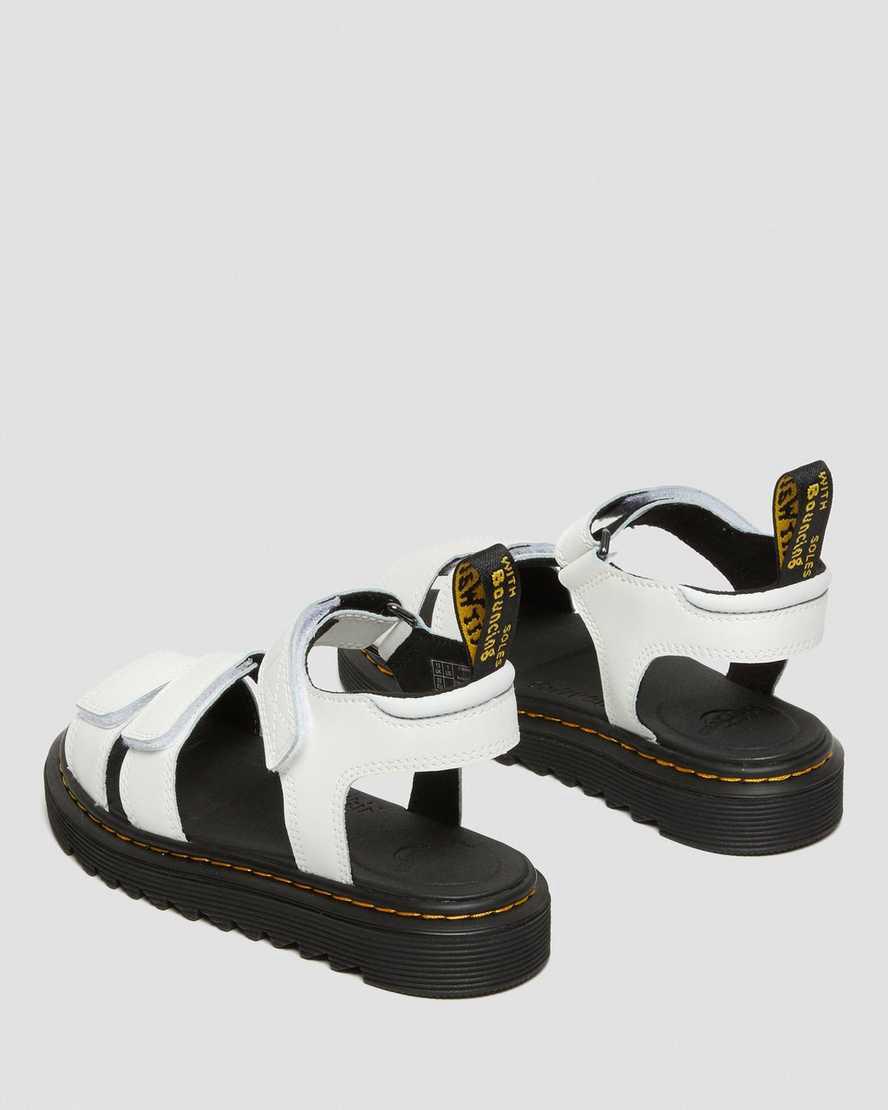 Sandalias Dr Martens Junior Klaire Leather Strap Niños Blancas  España |  82017-UELK