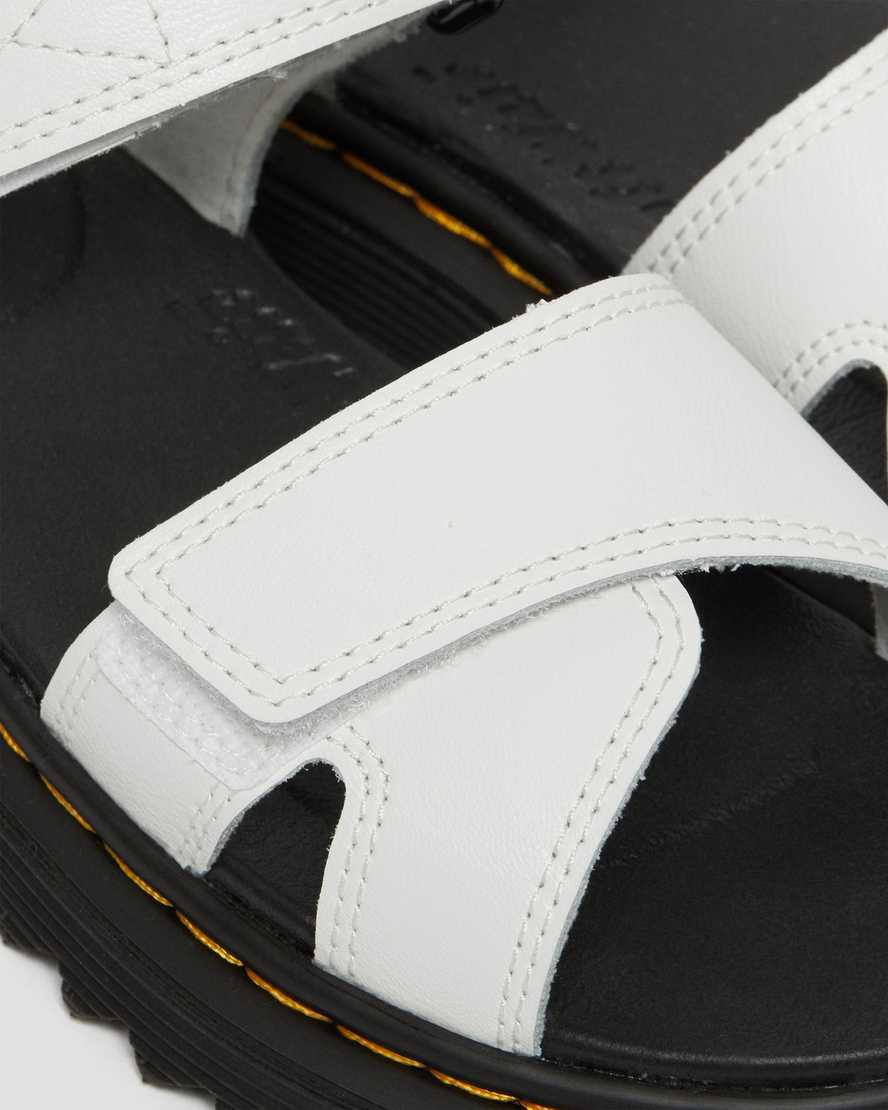Sandalias Dr Martens Junior Vossie Leather Niños Blancas  España |  06791-KFAL