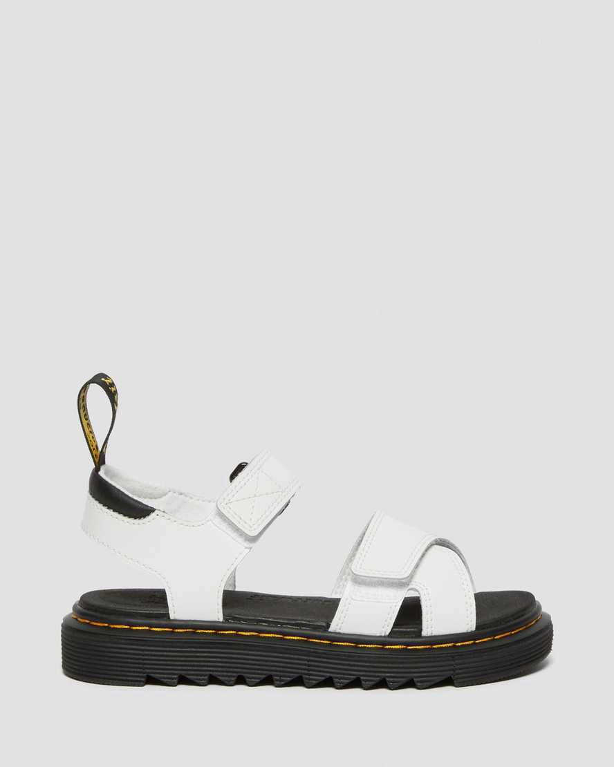 Sandalias Dr Martens Junior Vossie Leather Niños Blancas  España |  06791-KFAL