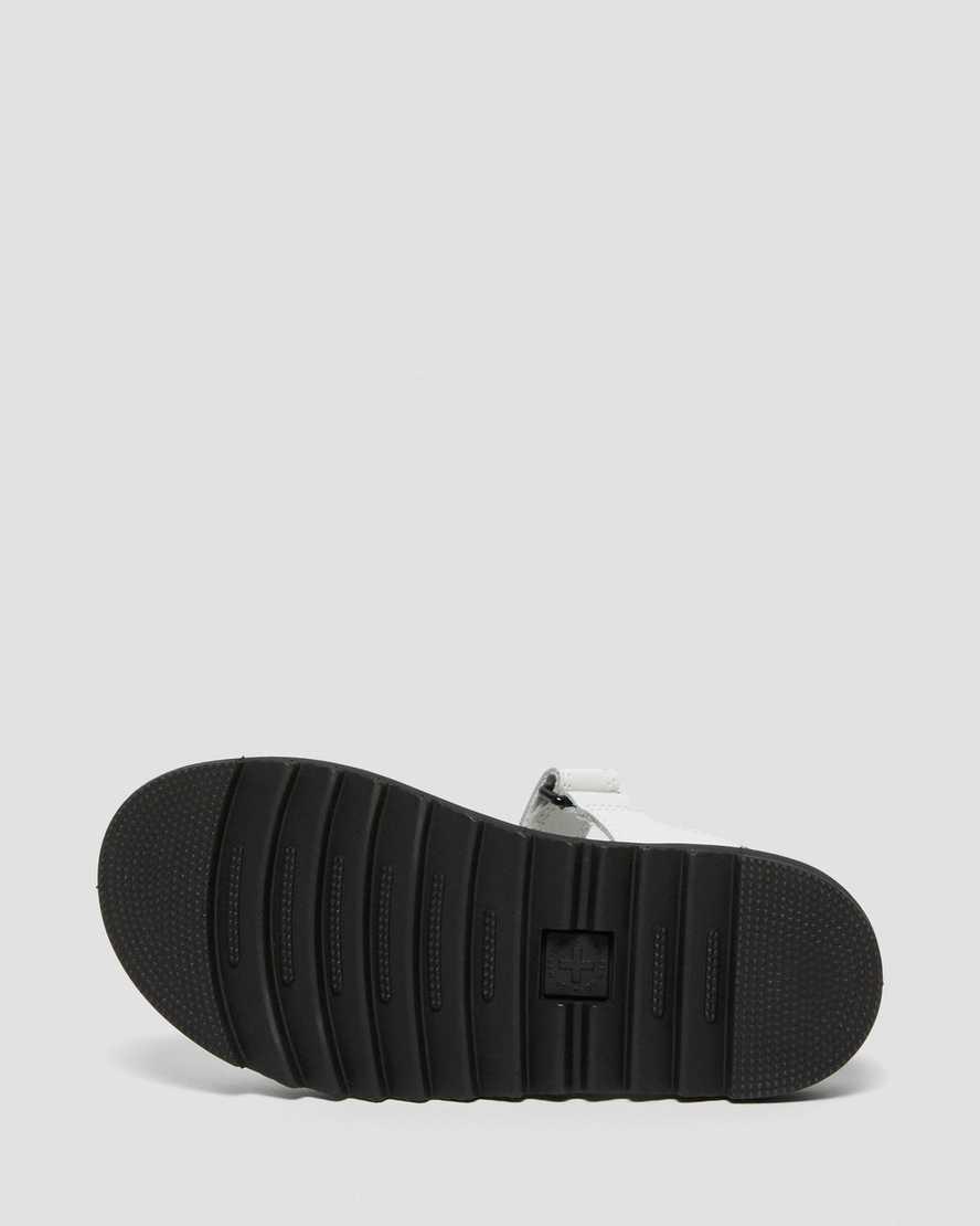 Sandalias Dr Martens Junior Vossie Leather Niños Blancas  España |  06791-KFAL