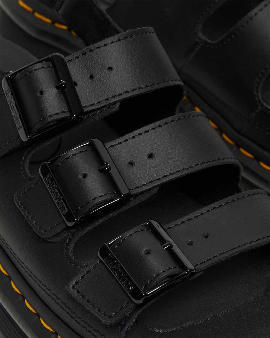 Sandalias Dr Martens Soloman Leather Strap Hombre Negras  España |  59170-EFOK