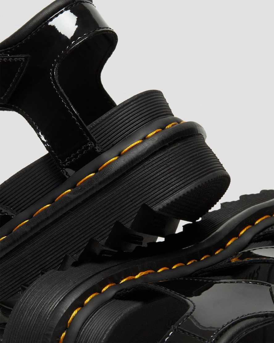 Sandalias de Plataforma Dr Martens Blaire Patent Leather Strap Mujer Negras  España |  01542-ZDXQ