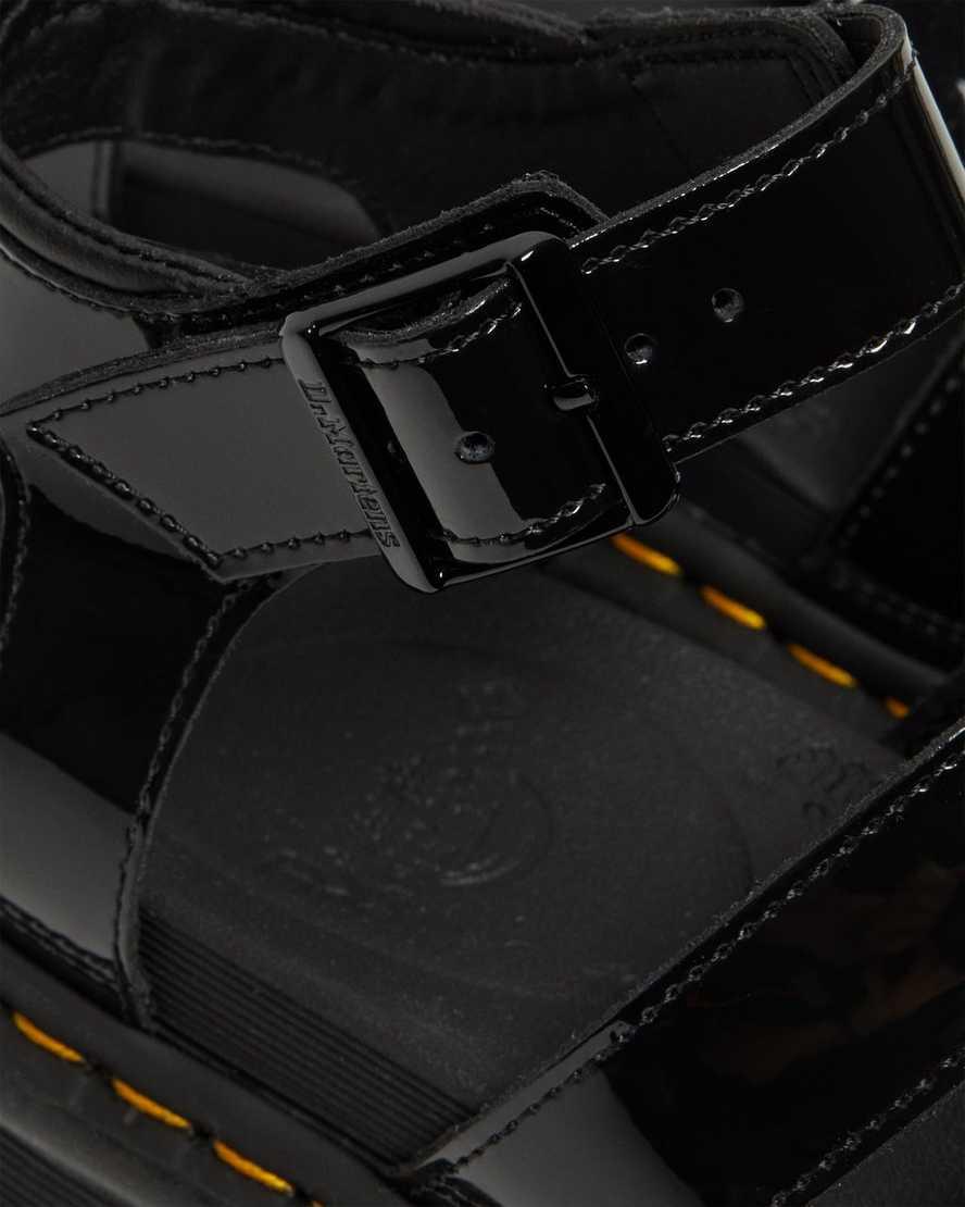 Sandalias de Plataforma Dr Martens Blaire Patent Leather Strap Mujer Negras  España |  01542-ZDXQ