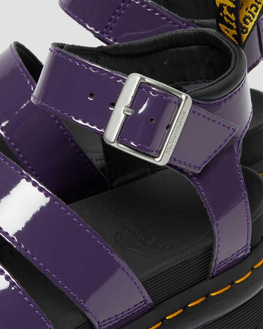 Sandalias de Plataforma Dr Martens Blaire Patent Leather Strap Mujer Blackcurrant Lamper  España |  40871-DRBY
