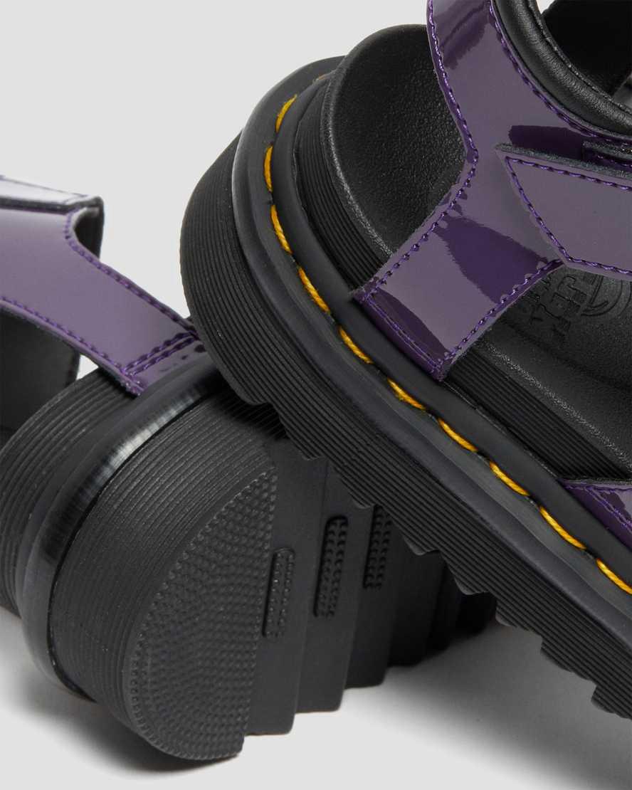 Sandalias de Plataforma Dr Martens Blaire Patent Leather Strap Mujer Blackcurrant Lamper  España |  40871-DRBY