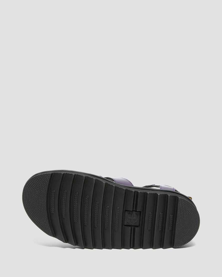 Sandalias de Plataforma Dr Martens Blaire Patent Leather Strap Mujer Blackcurrant Lamper  España |  40871-DRBY